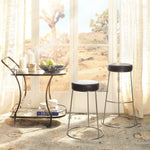 Cavill Round Leather Counter Stool