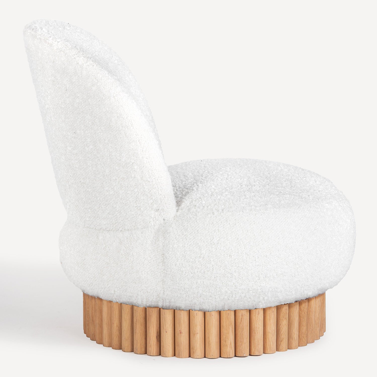 Union Home Corso Swivel Upholstered Oak Accent Chair