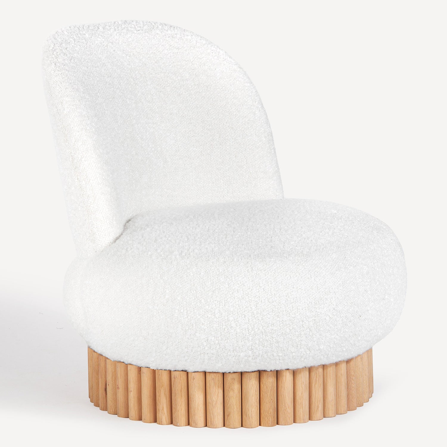 Union Home Corso Swivel Upholstered Oak Accent Chair