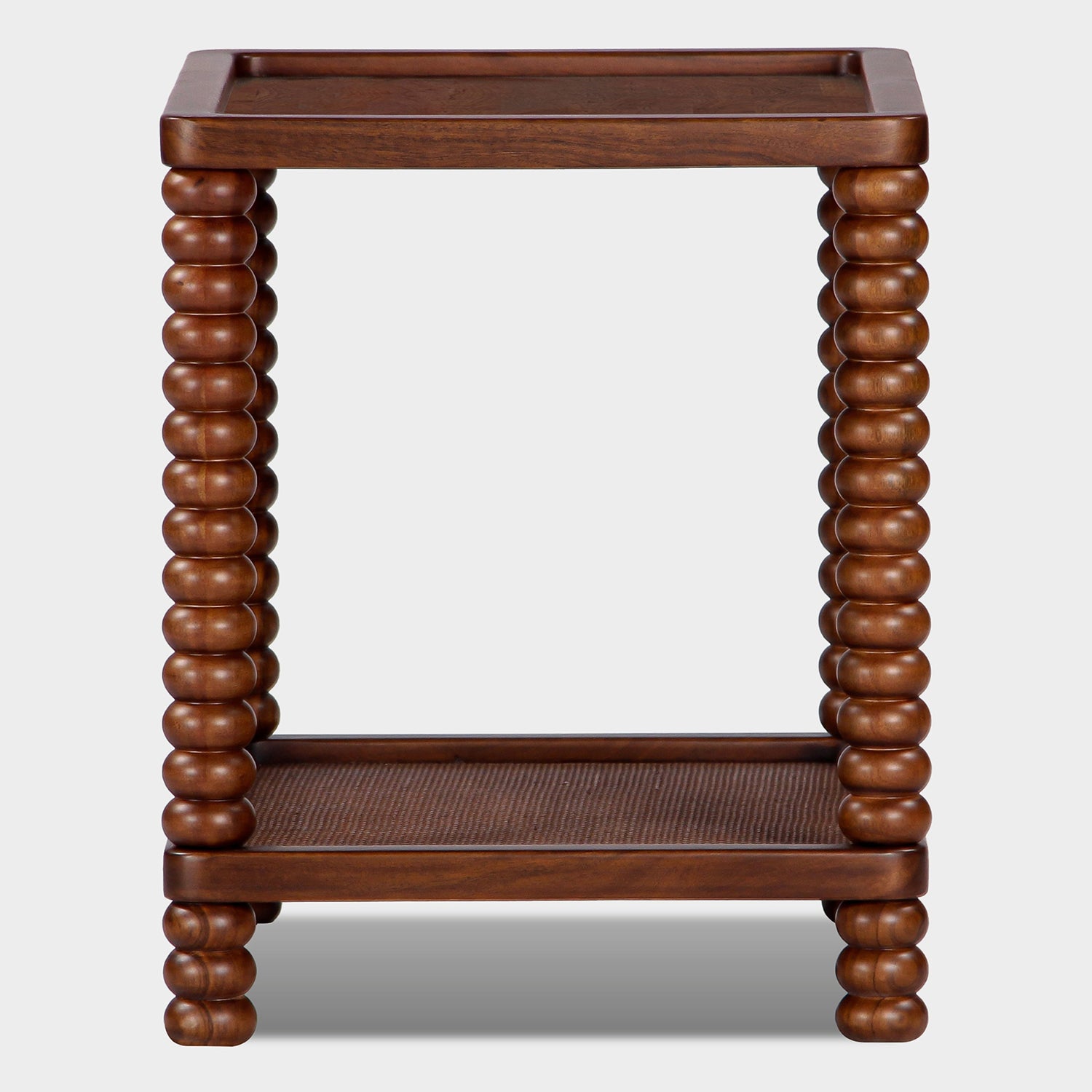 Union Home Twist Cane Solid Wood Side Table