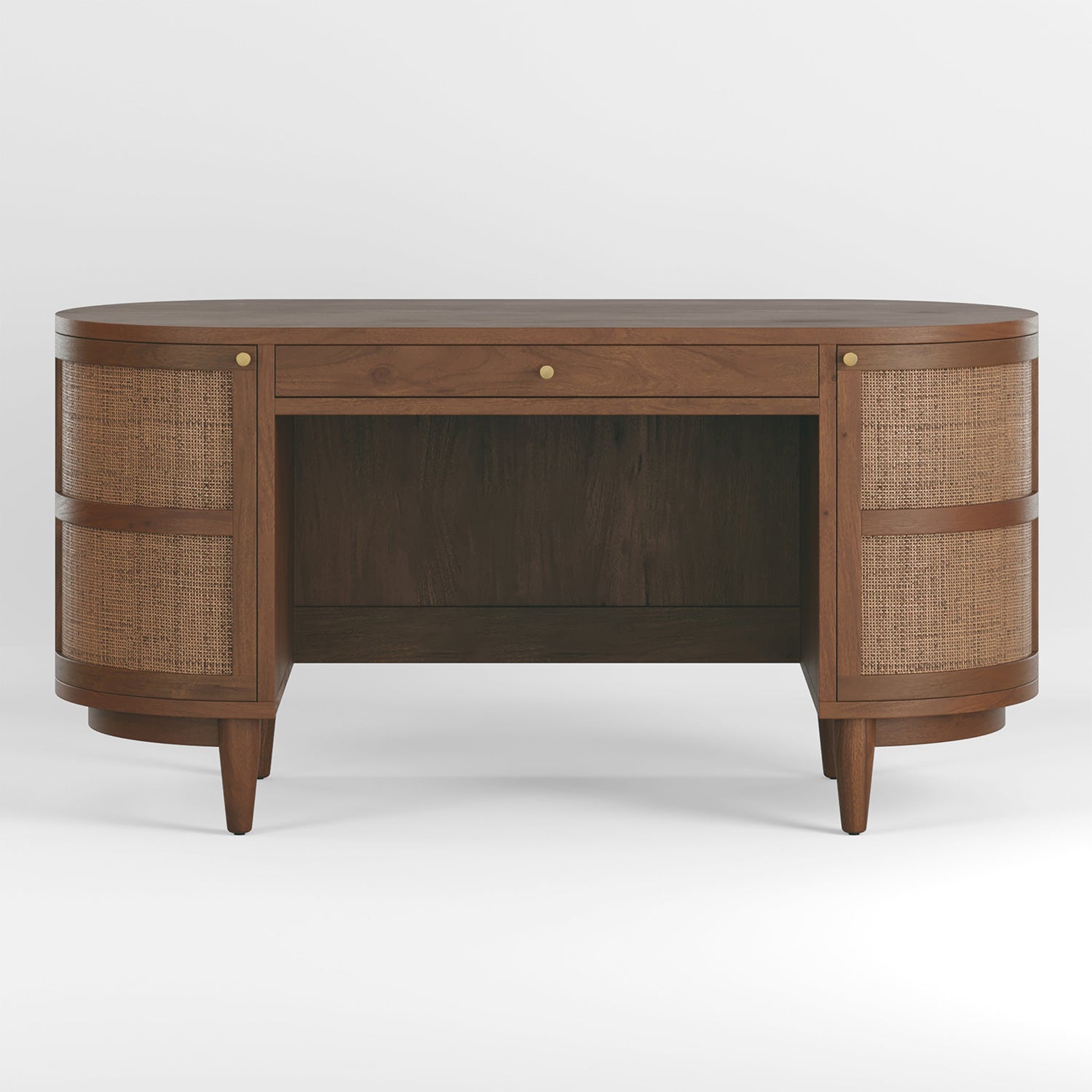 Union Home Canggu Cane Solid Wood Desk