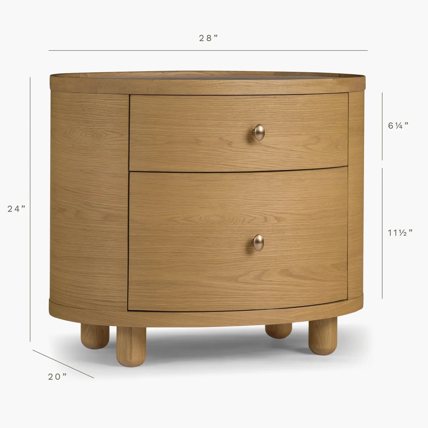 Button Atelier x Co. House Designs Laguna Oak Light Oak End Table