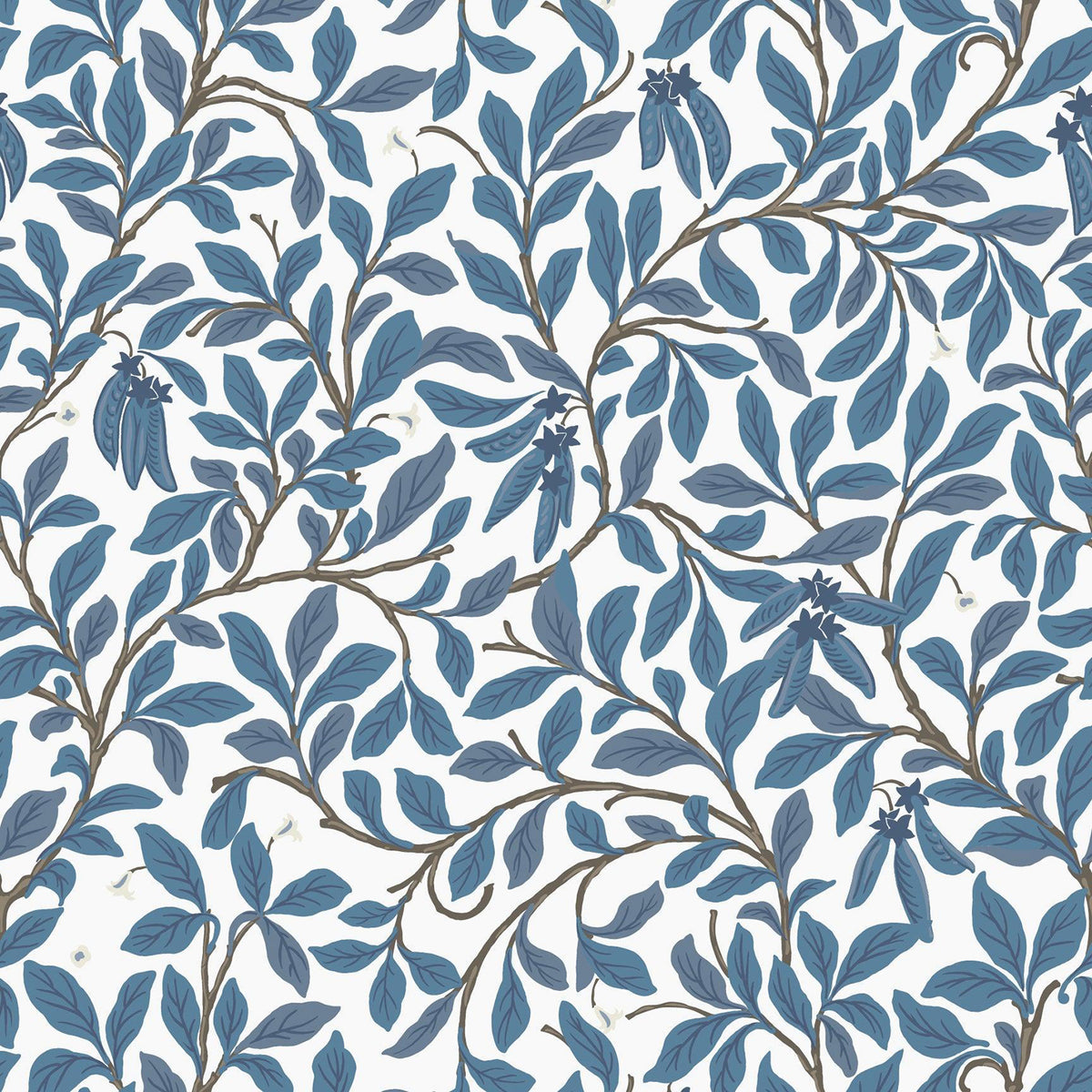 Mitchell Black Leaf and Pod Wallpaper