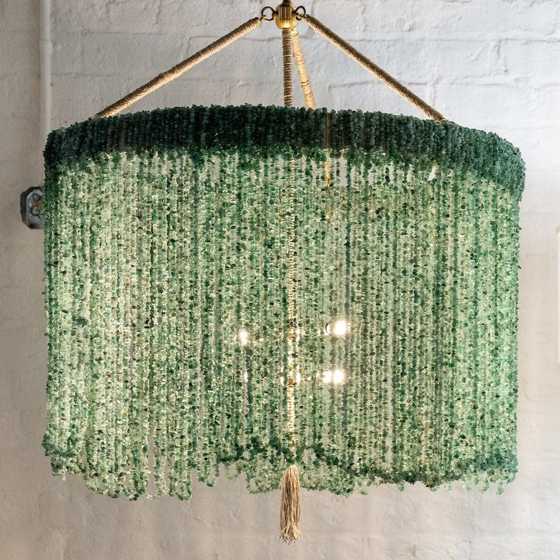 Ro Sham Beaux Lily 30 Emerald Chip Quartz Chandelier
