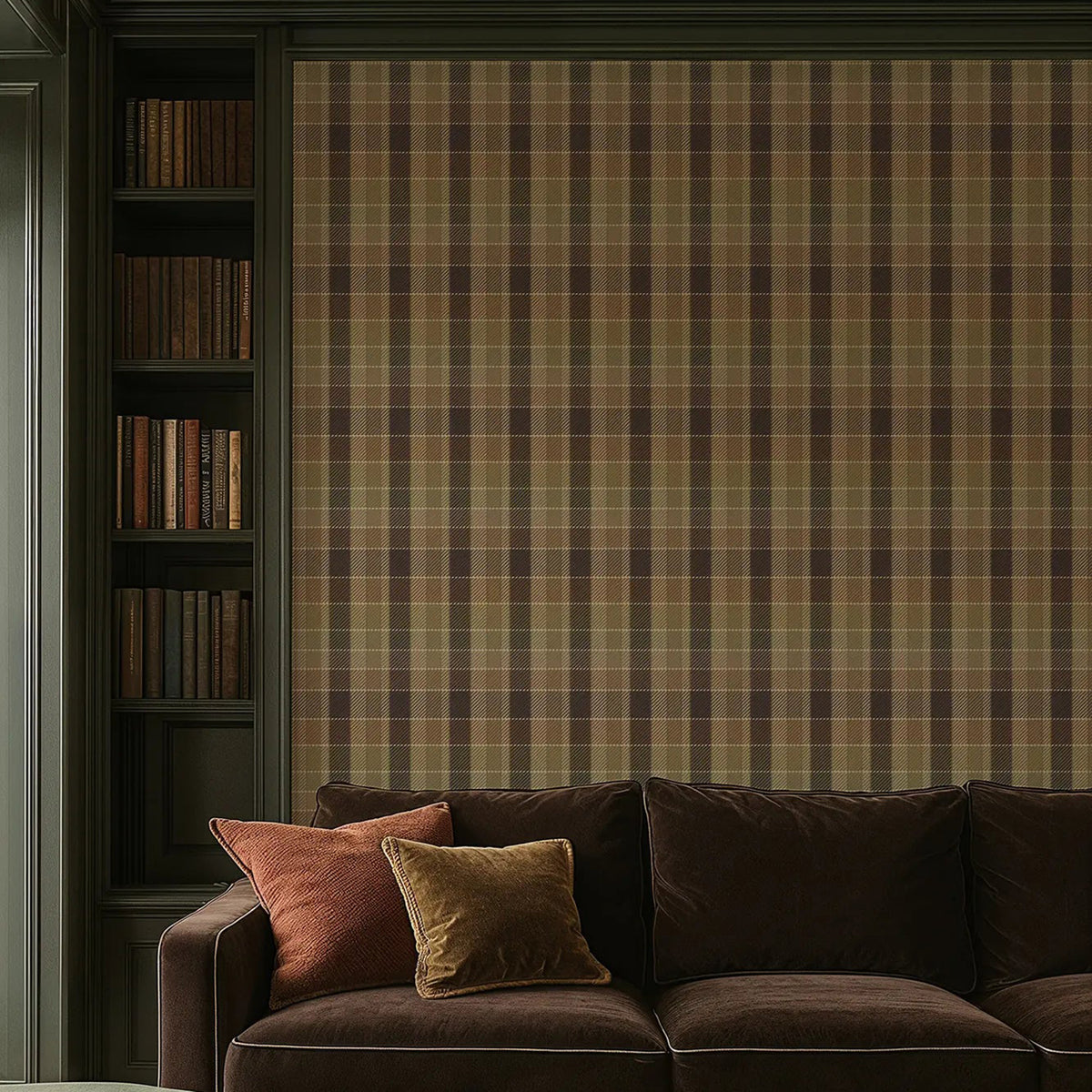 Mitchell Black London Check Wallpaper