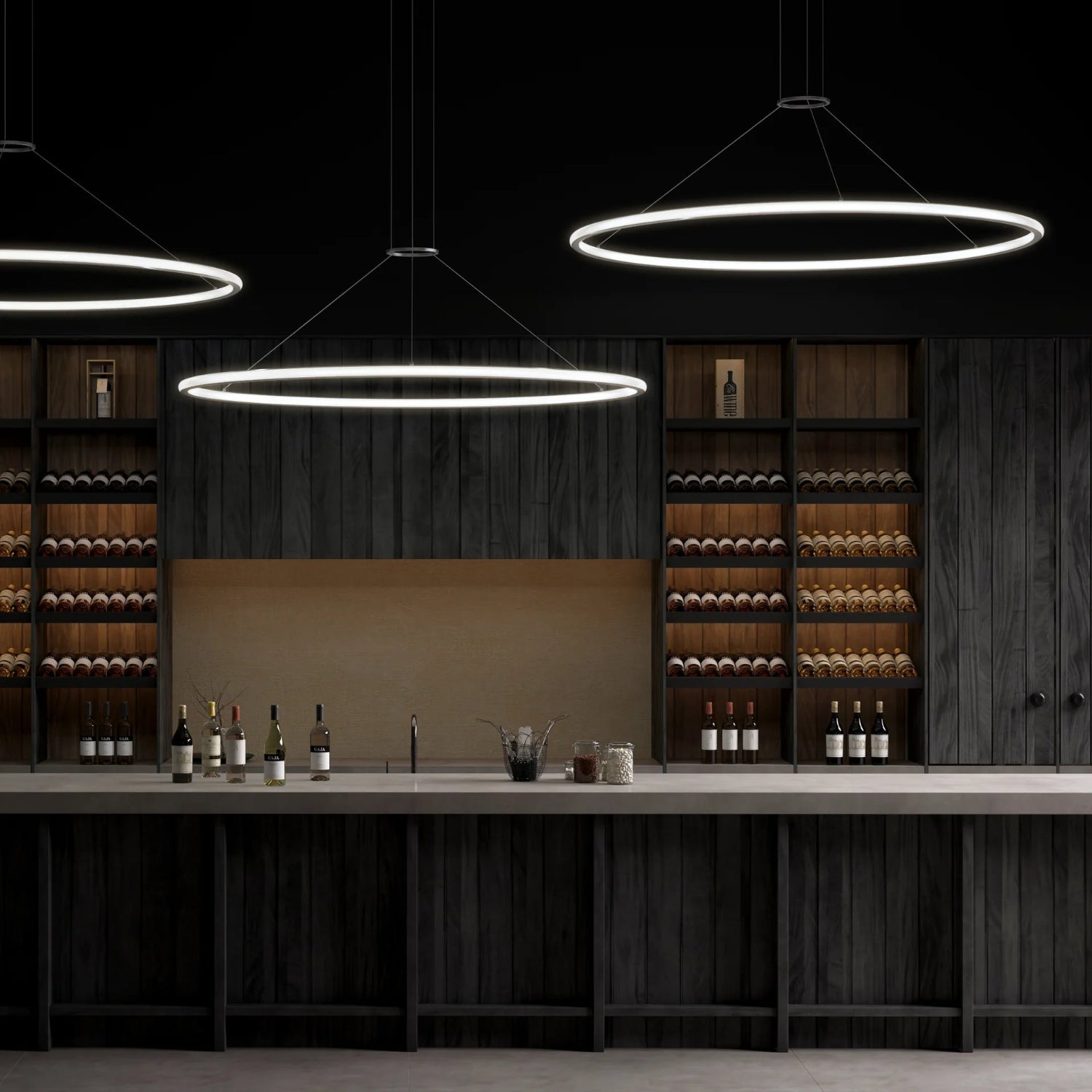 Sonneman Luna Satin Black 2235.25 Pendant