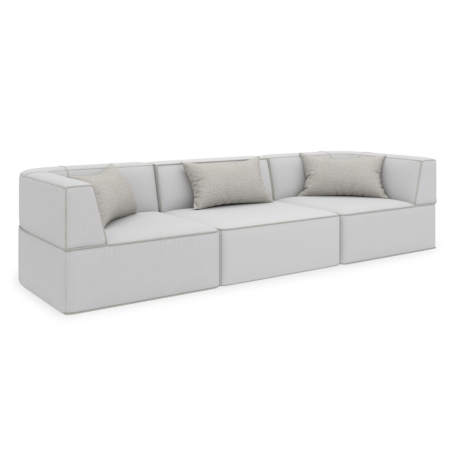 Caracole Marbella Ivory 3 Piece Sectional Sofa