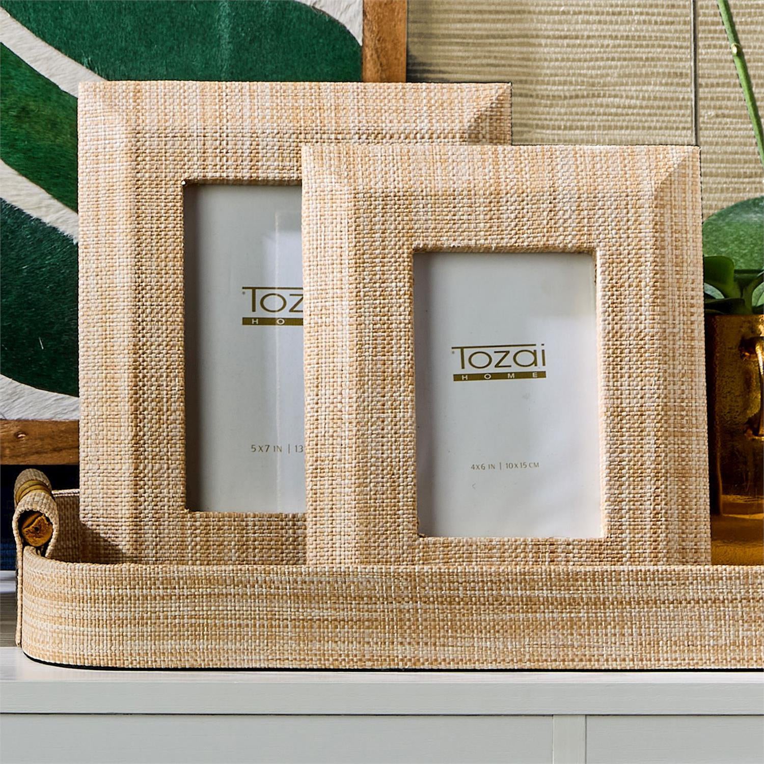 Natural Grass Photo Frame Set of 2