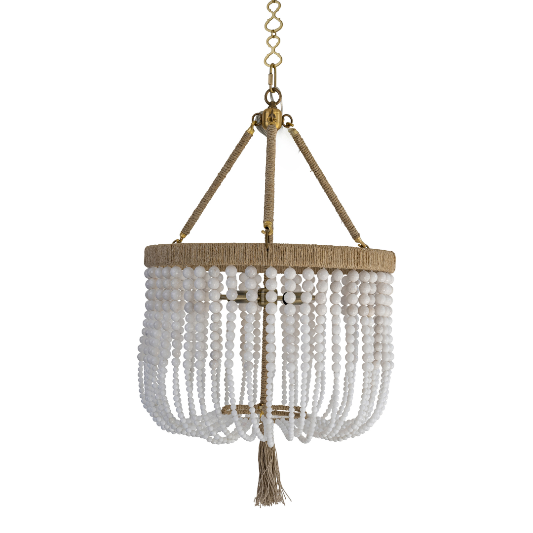 Ro Sham Beaux Malibu 18 White Jade Chandelier