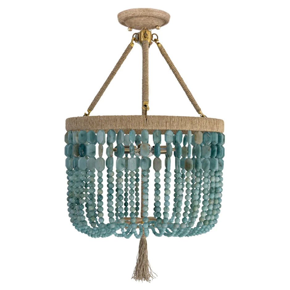 Ro Sham Beaux Malibu 18 Seascape Agate Semi Flush Mount