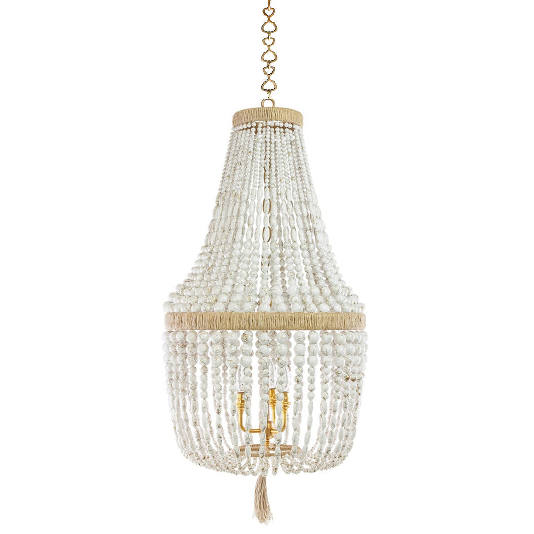 Ro Sham Beaux Malibu Up White Swirl Chandelier
