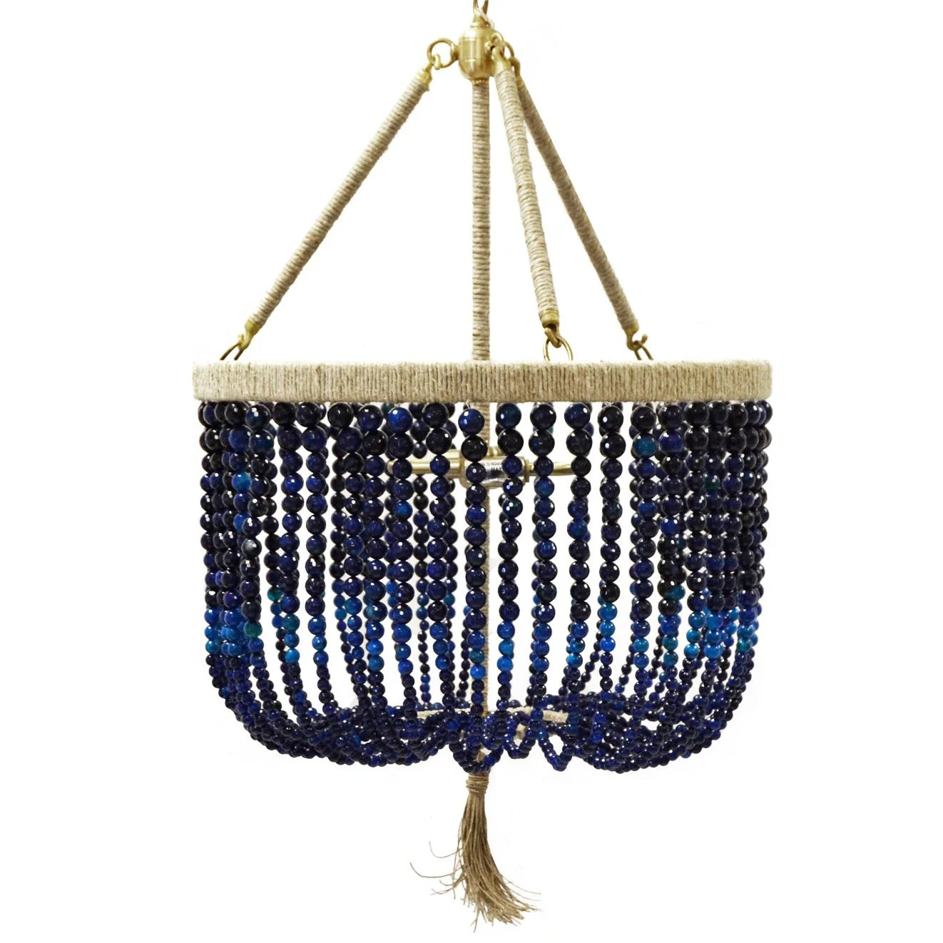 Ro Sham Beaux Malibu 18 Navy Agate Chandelier