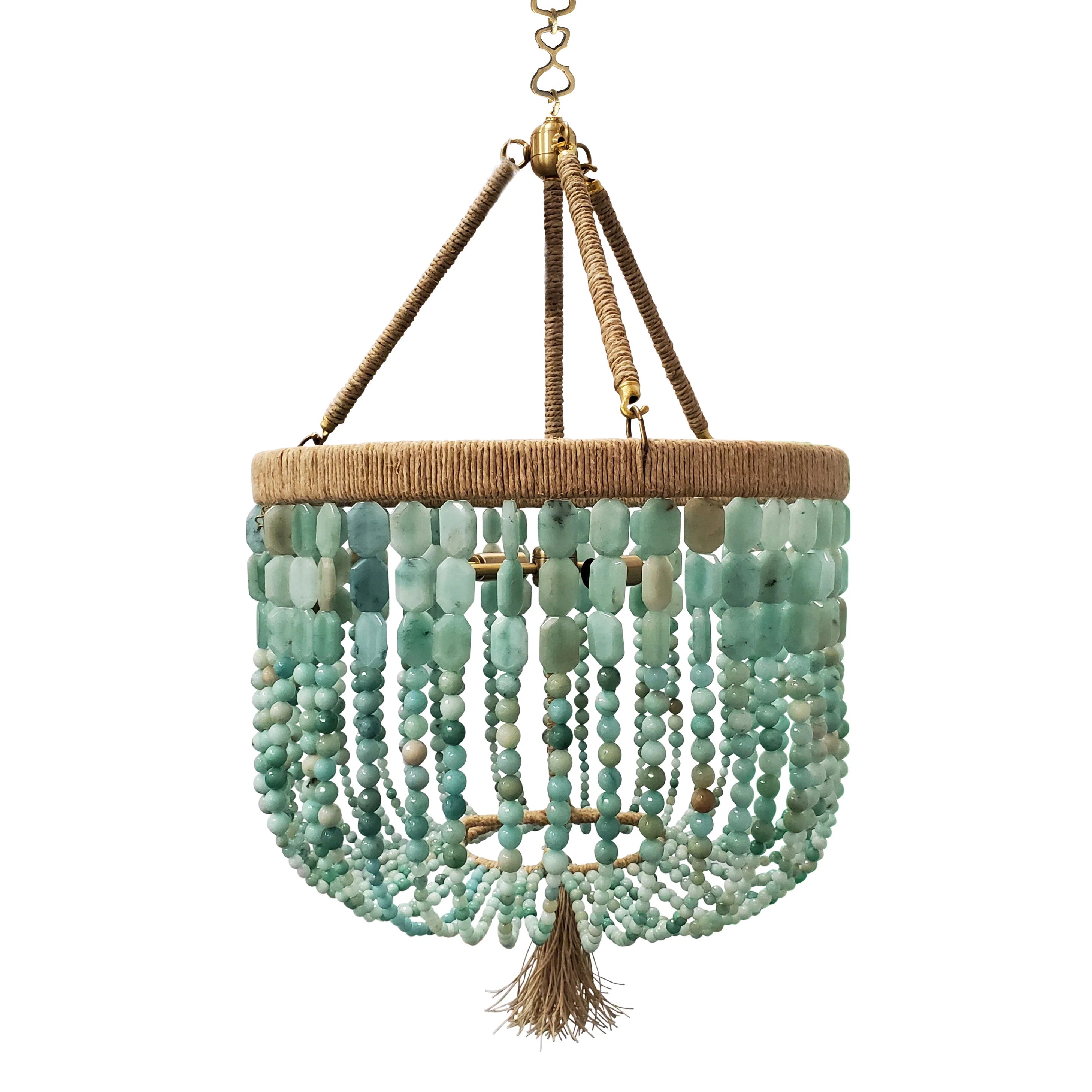 Ro Sham Beaux Malibu 18 Seascape Agate Chandelier