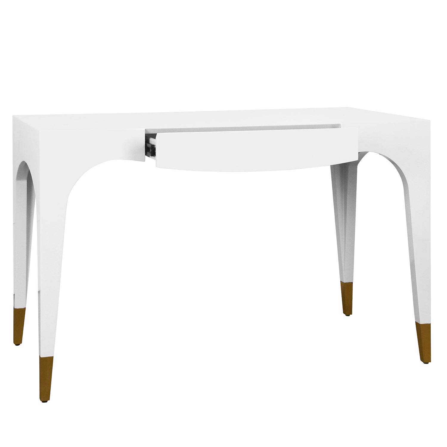 Worlds Away Mandi White 1 Drawer Desk