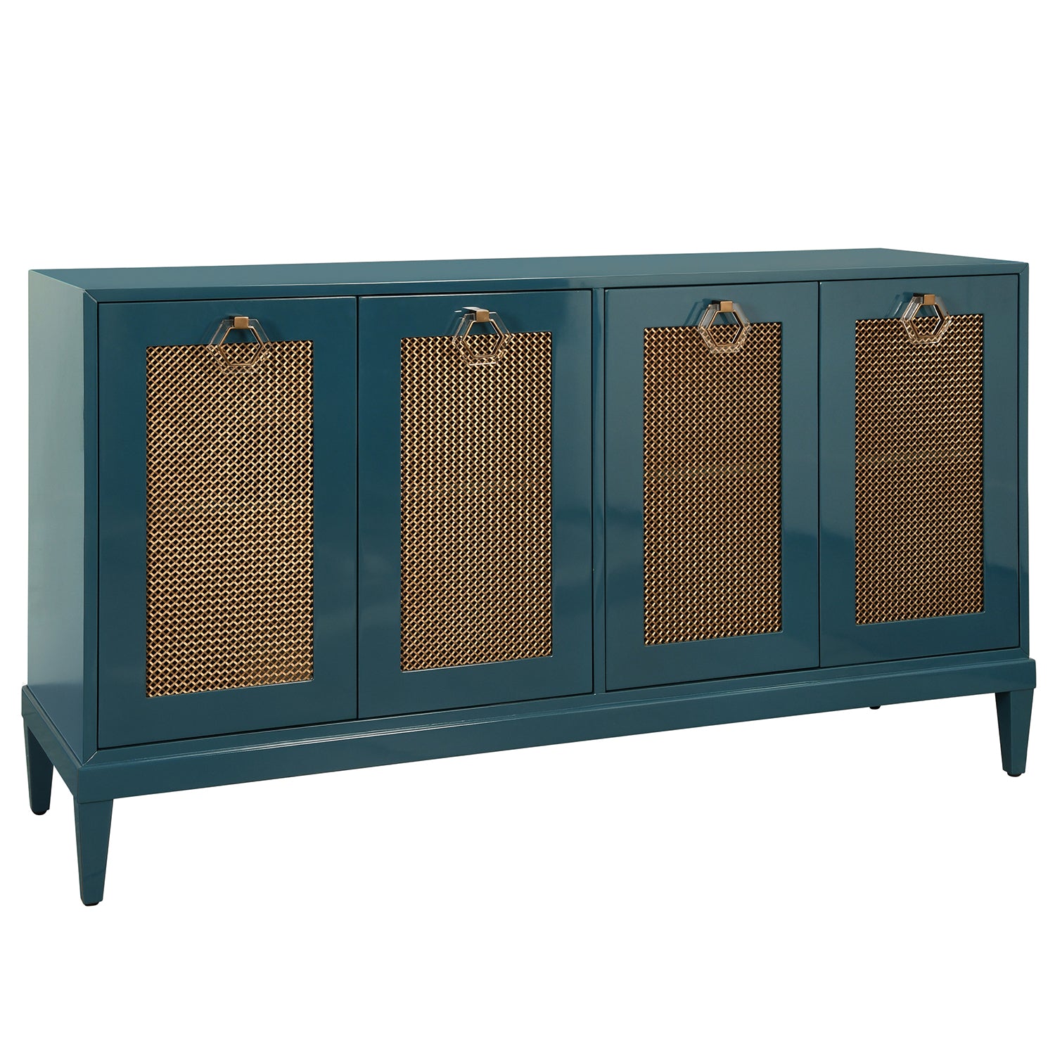 Worlds Away Marcella Teal Four Door Buffet