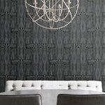 Mitchell Black Chiseled Wallpaper