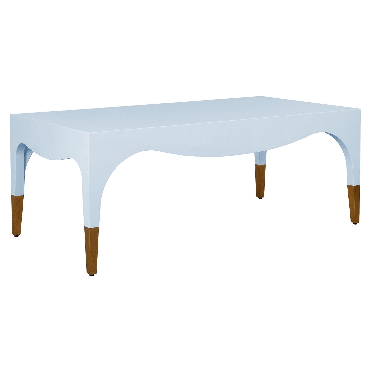 Worlds Away Medina Light Blue Coffee Table