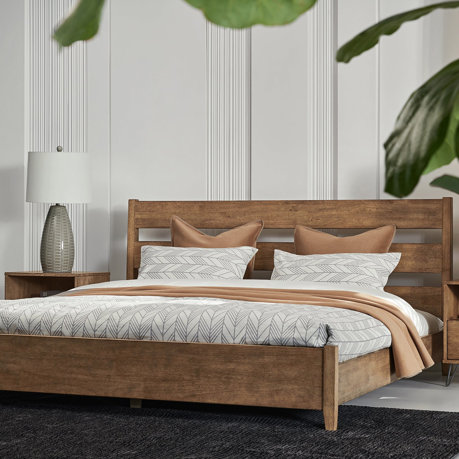 Zest 1 Drawer Solid Wood Nightstand Set of 2