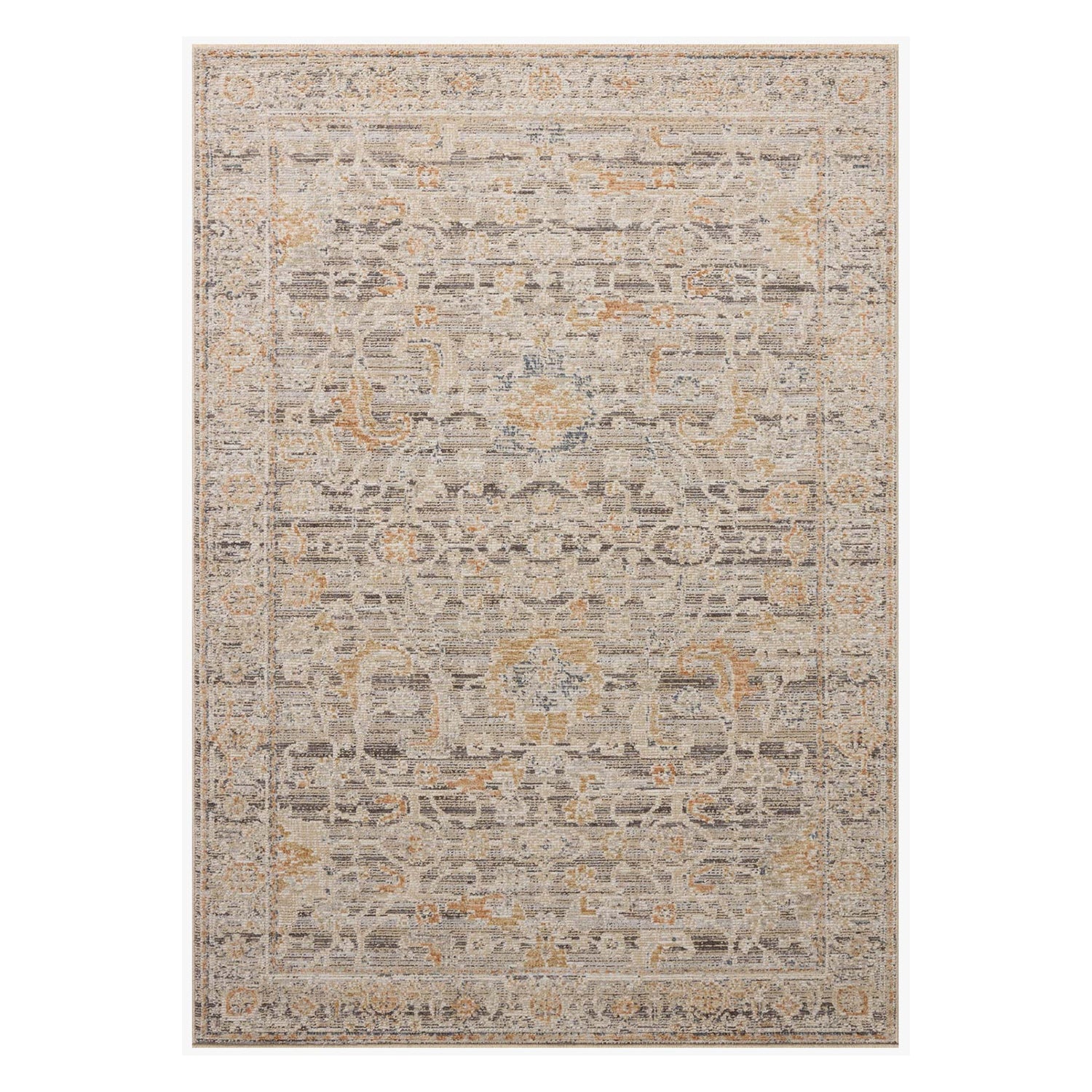 Loloi Milena Charcoal/Apricot Power Loomed Rug