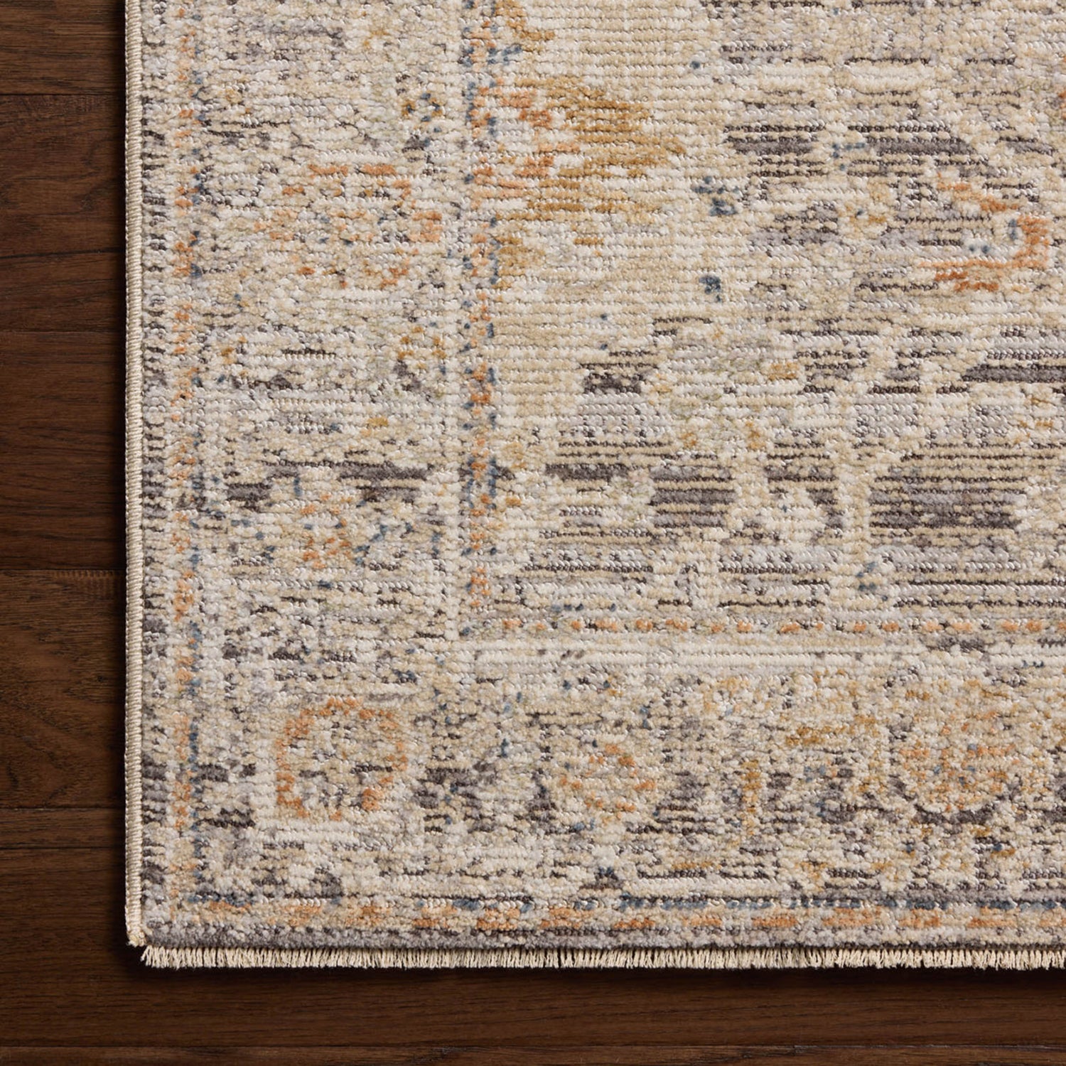 Loloi Milena Charcoal/Apricot Power Loomed Rug