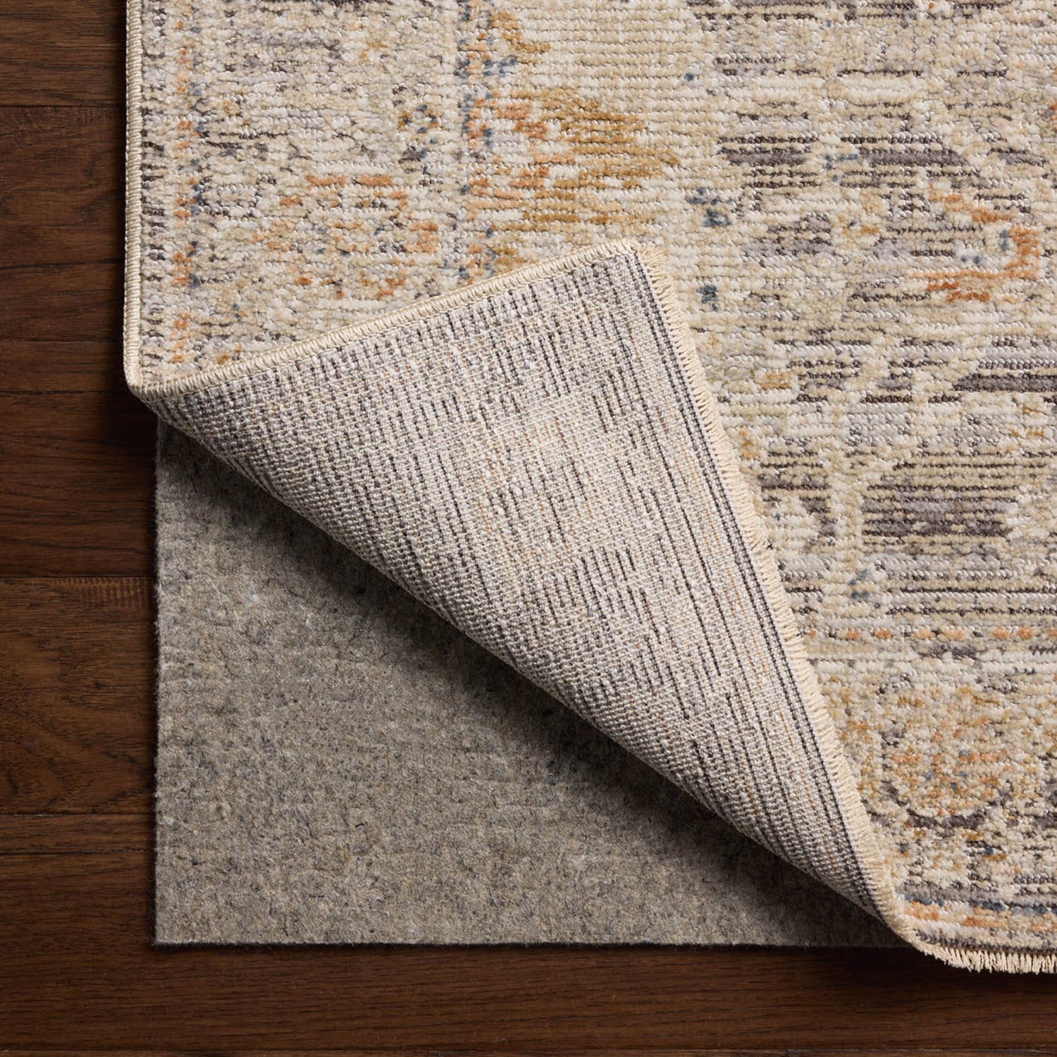 Loloi Milena Charcoal/Apricot Power Loomed Rug