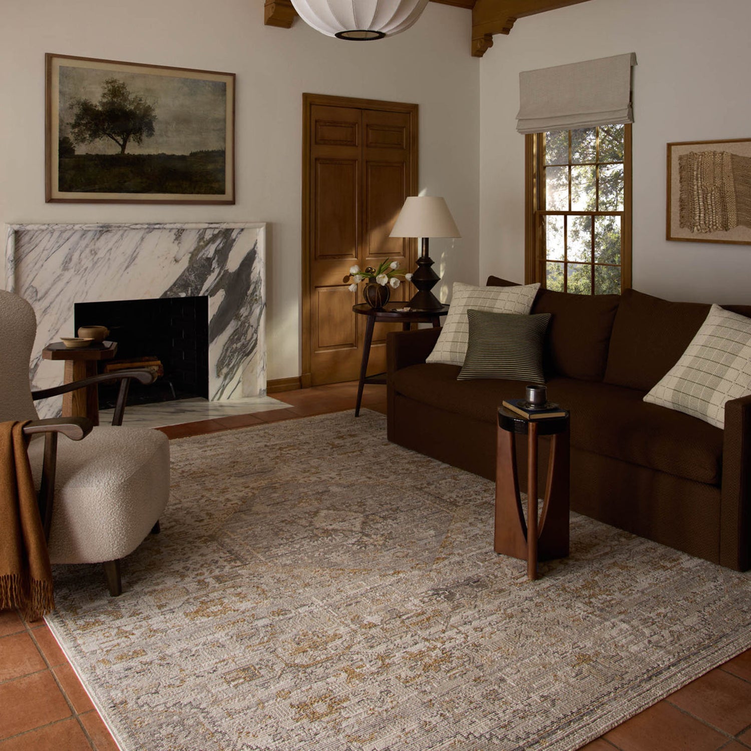 Loloi Milena Ivory/Ochre Power Loomed Rug