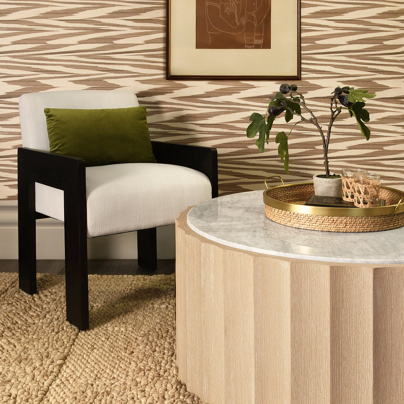 Worlds Away Astor Accent Chair