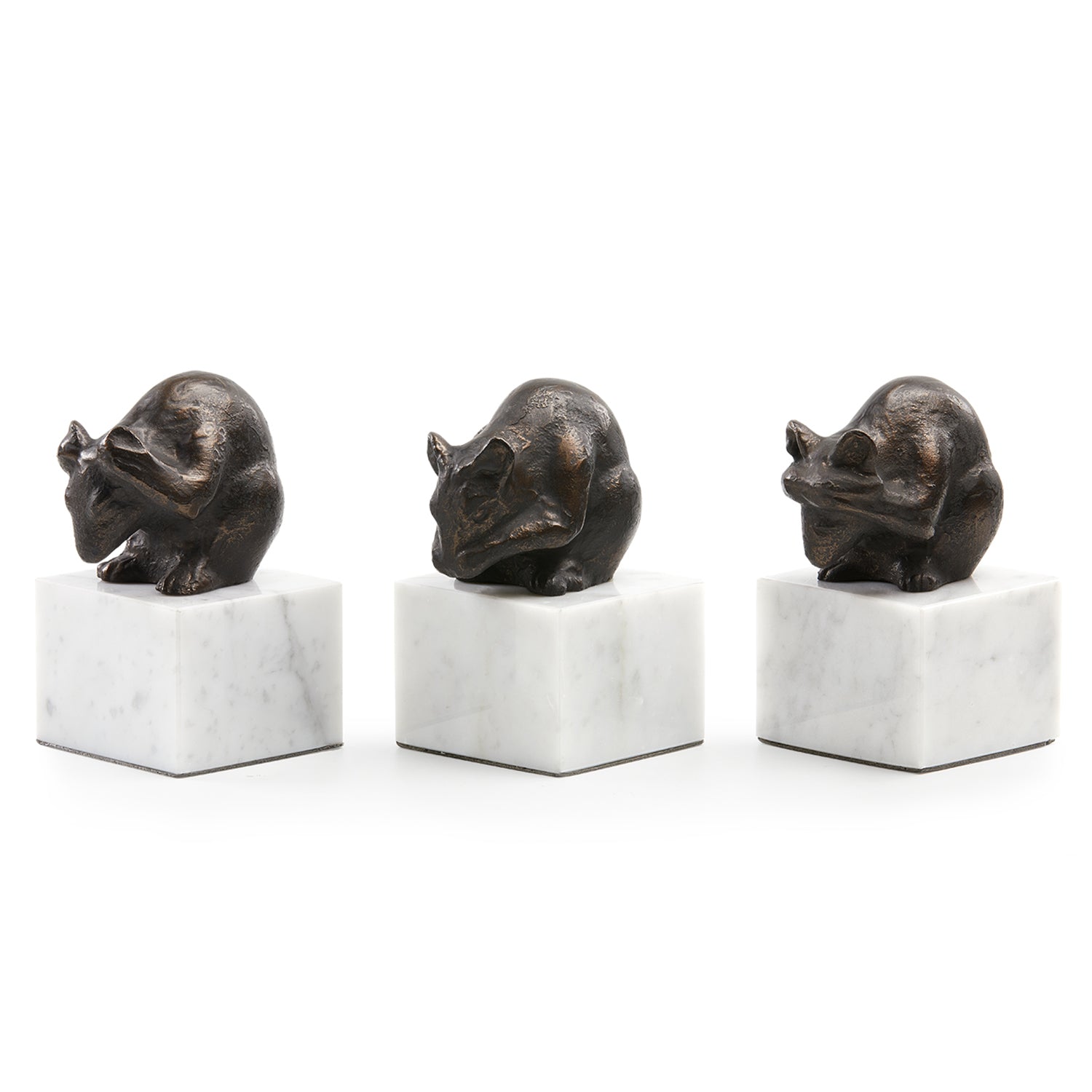 Villa and House Mouse Statue Set of 3