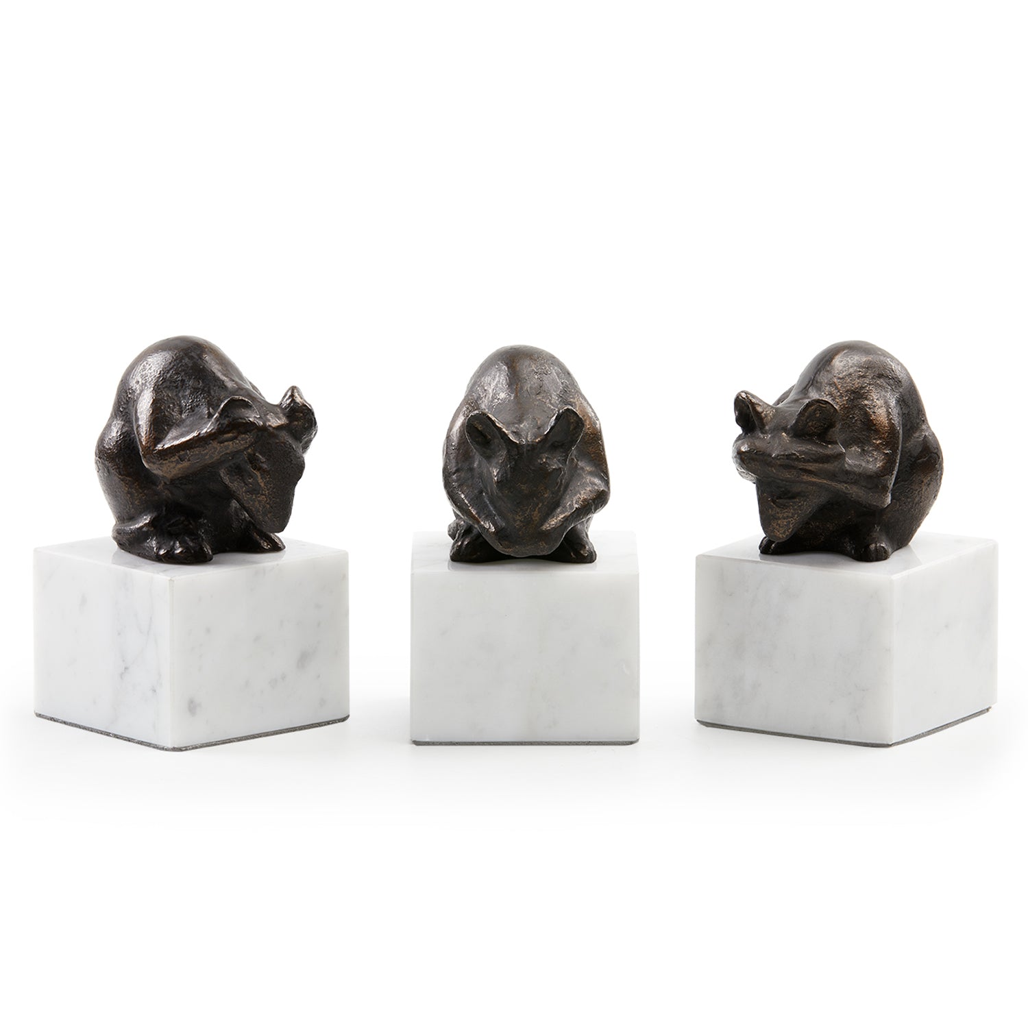 Villa and House Mouse Statue Set of 3