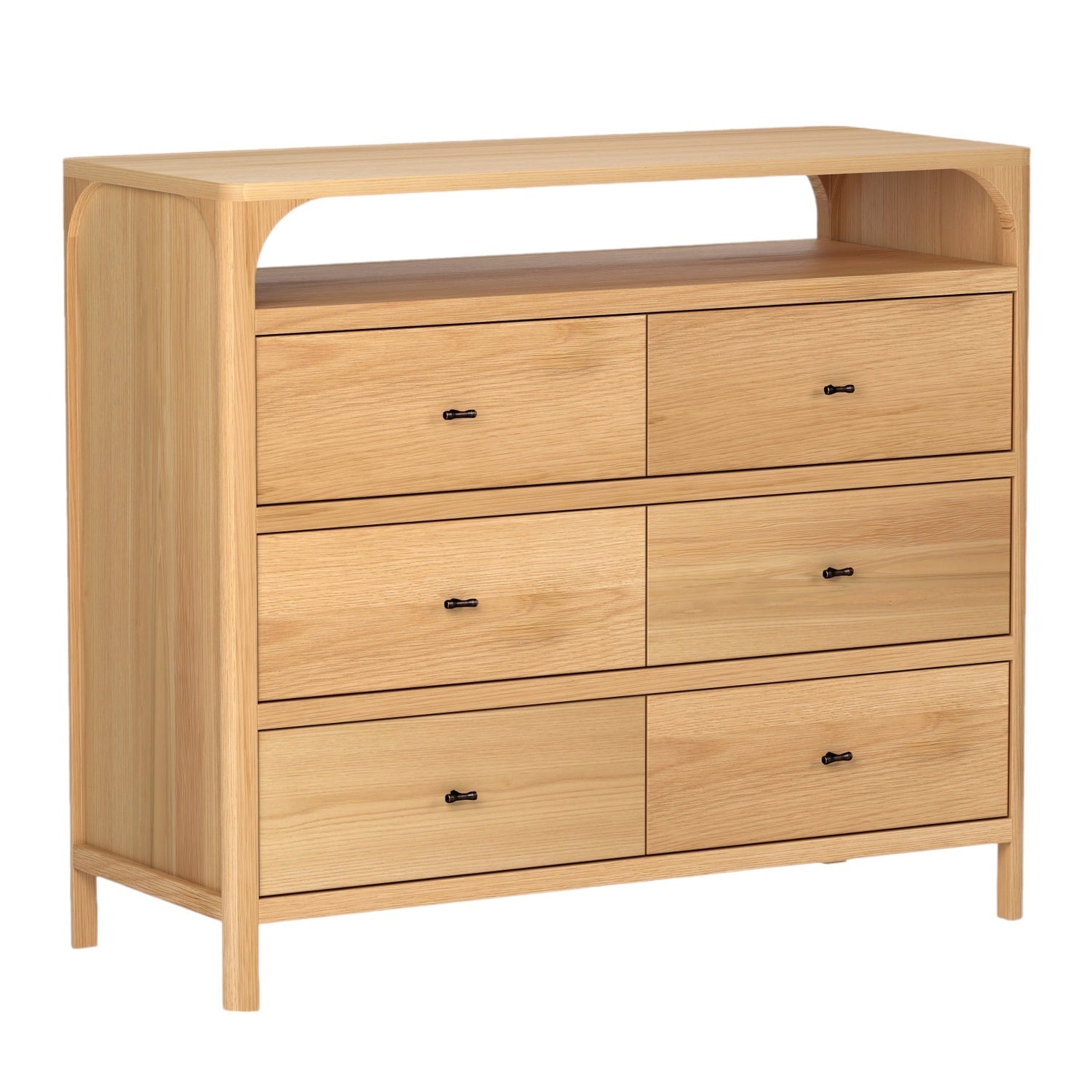 Co. House Designs Cali 6-Drawer Oak Natural Dresser