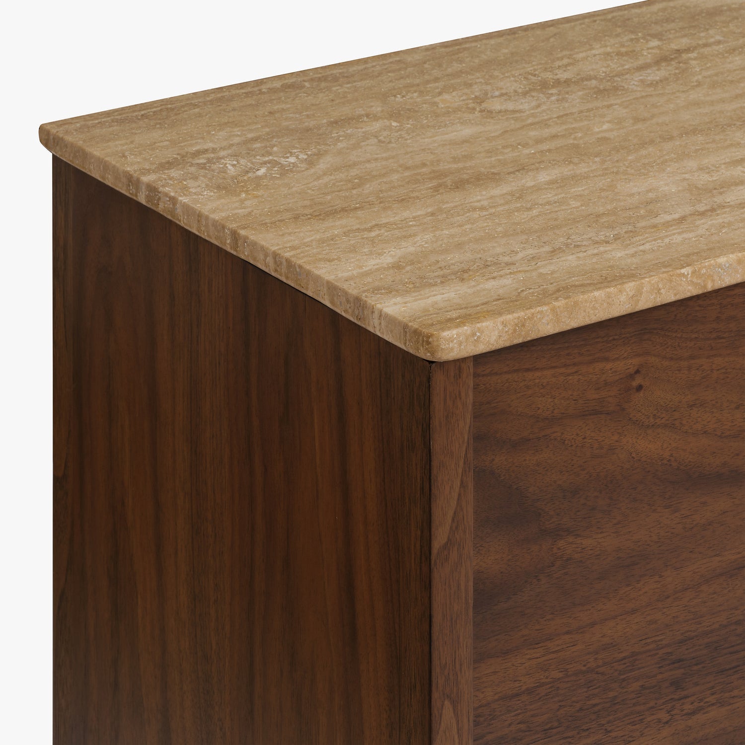 Co. House Designs Fontaine Walnut and Travertine Buffet
