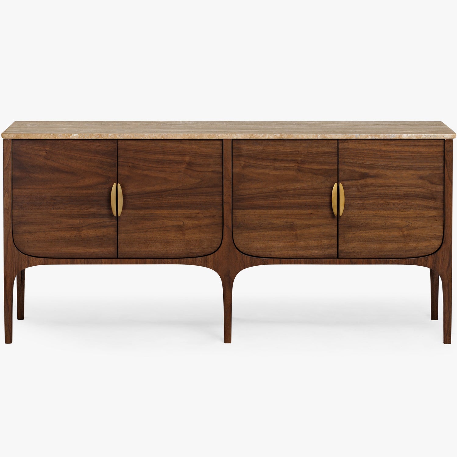 Co. House Designs Fontaine Walnut and Travertine Buffet