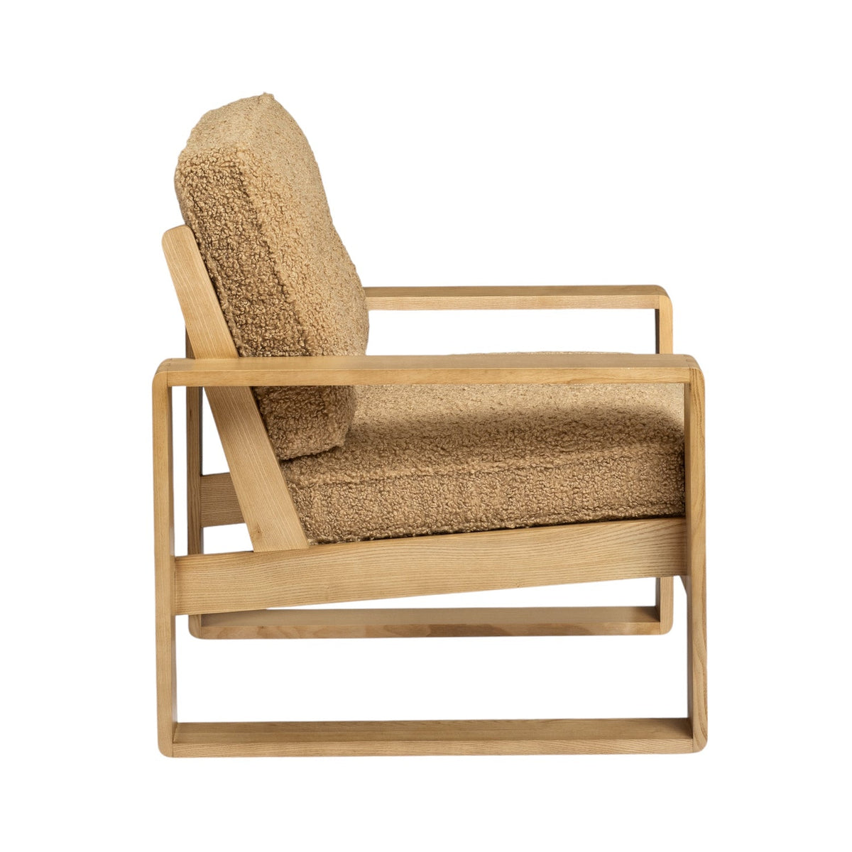 Side view of the Co. House Designs Stretton Latte Lounge Chair