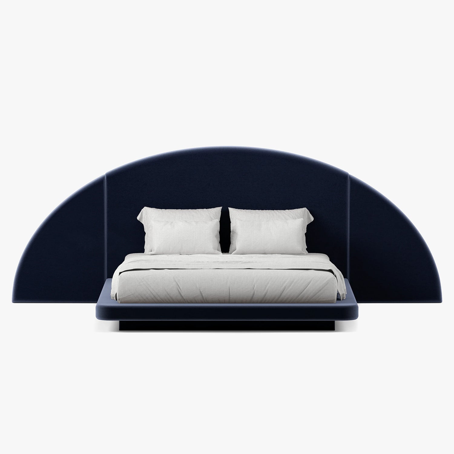 Button Atelier x Co. House Designs Hendrix Indigo Half Moon Bed