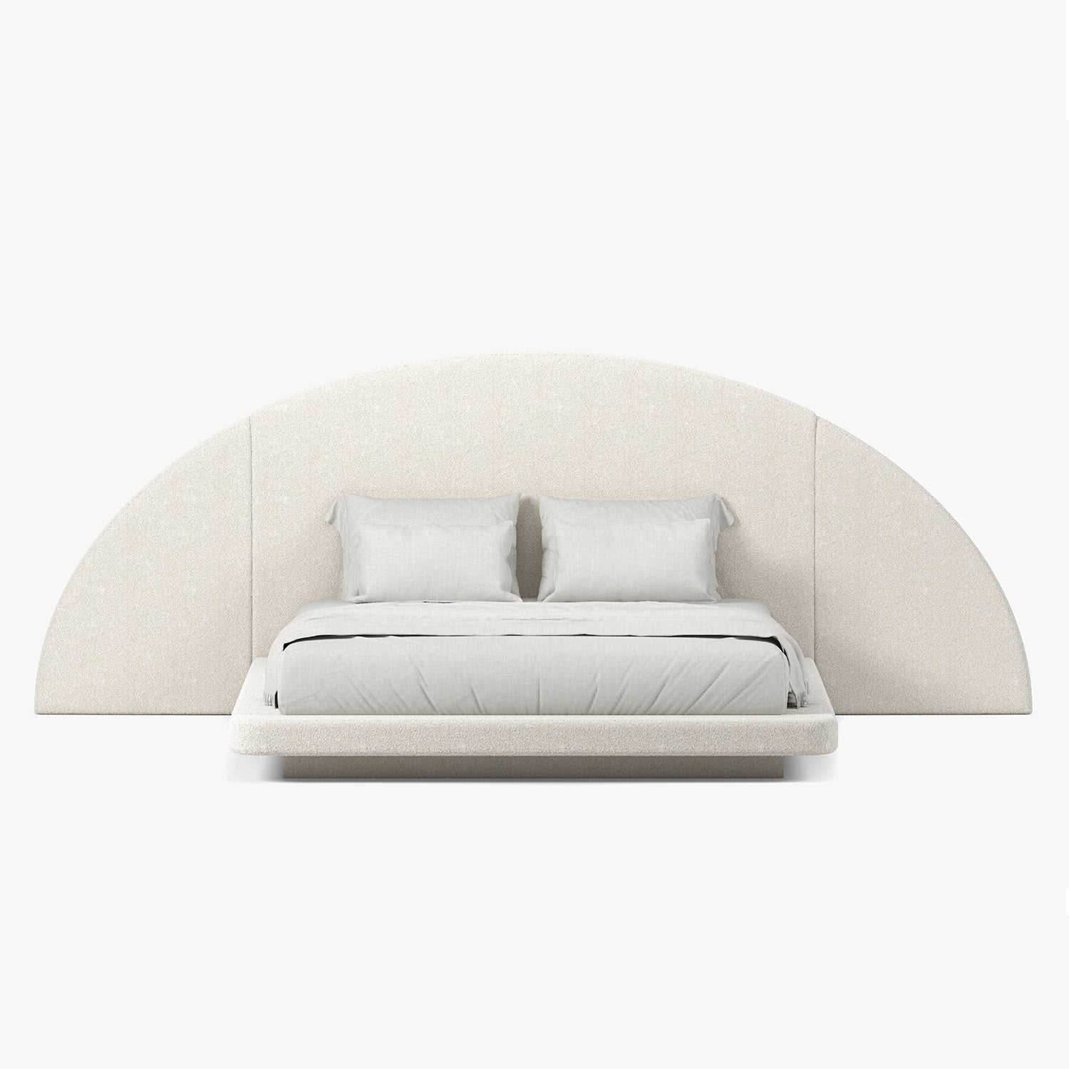 Button Atelier x Co. House Designs Hendrix Ivory Half Moon Bed