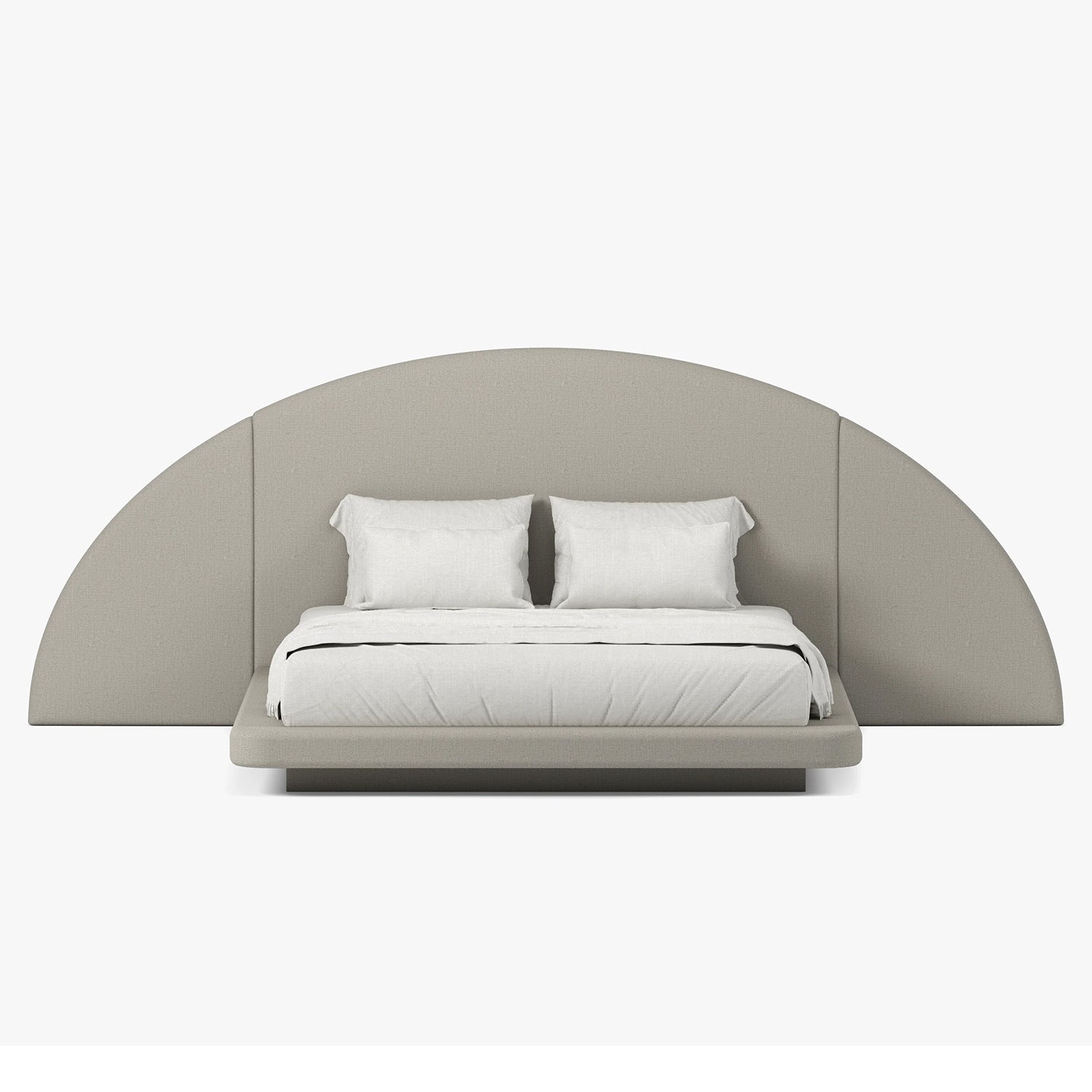 Button Atelier x Co. House Designs Hendrix Flax Half Moon Bed
