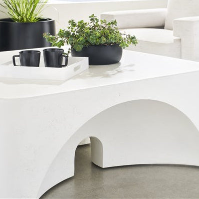 Vanguard Furniture Dorian Stone White Square Cocktail Table