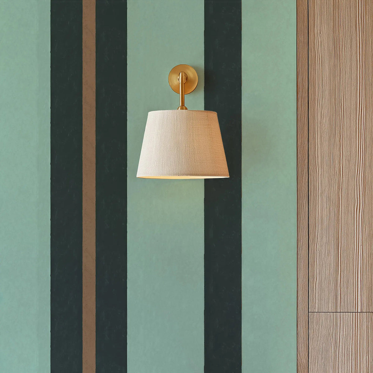 Mitchell Black Miami Stripe Wallpaper