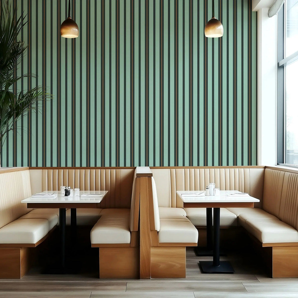 Mitchell Black Miami Stripe Mini Wallpaper