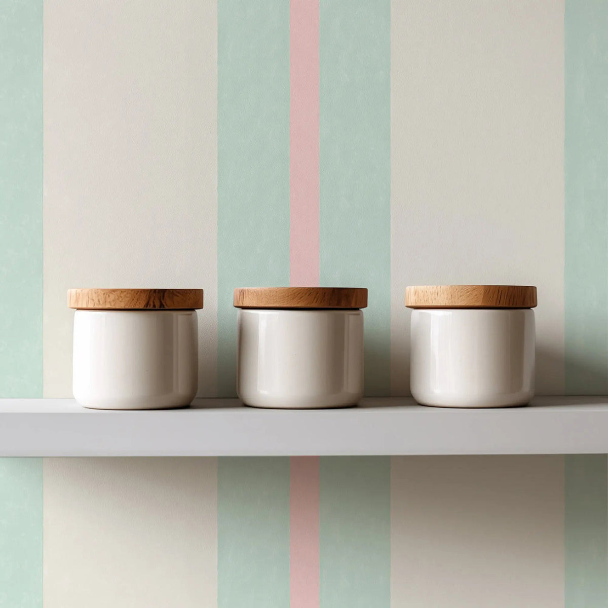 Mitchell Black Miami Stripe Wallpaper