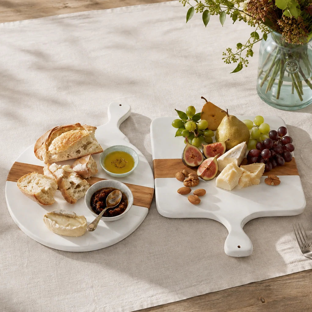 Etu Home Mod White Small Round Cheese Board
