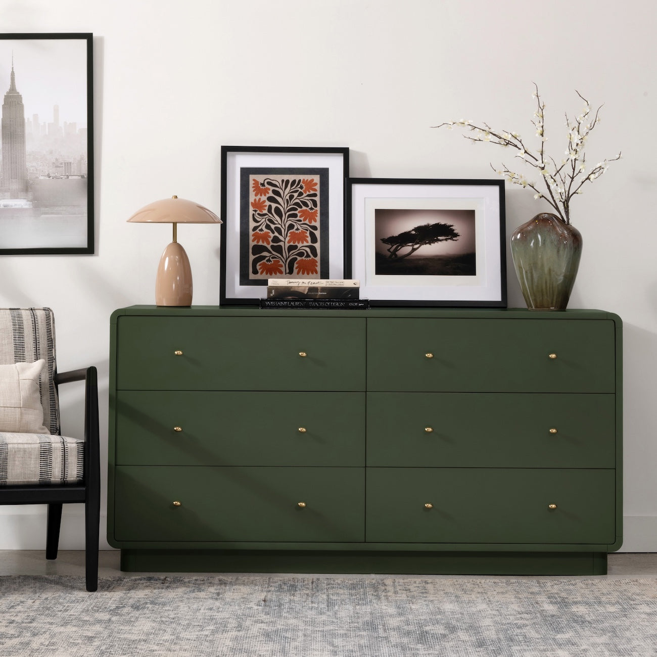 Redford House Morgan 6 Drawer Dresser