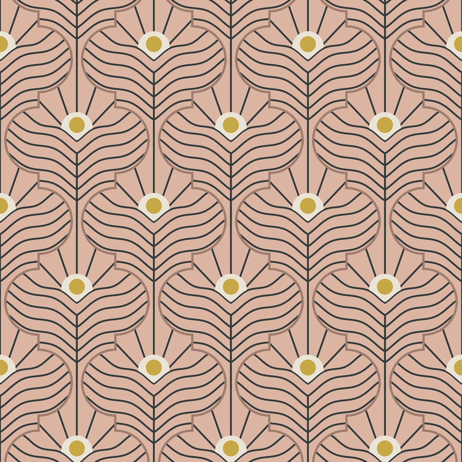 Mitchell Black Moroccan Peacock Wallpaper