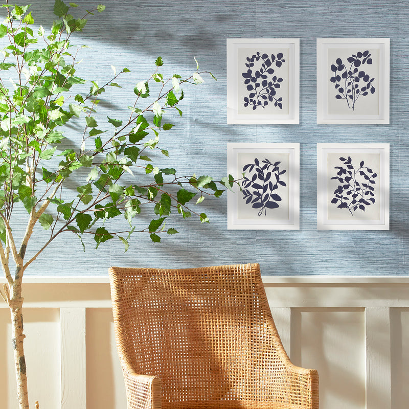 Leafy Vine Print Wall Art Set of 4