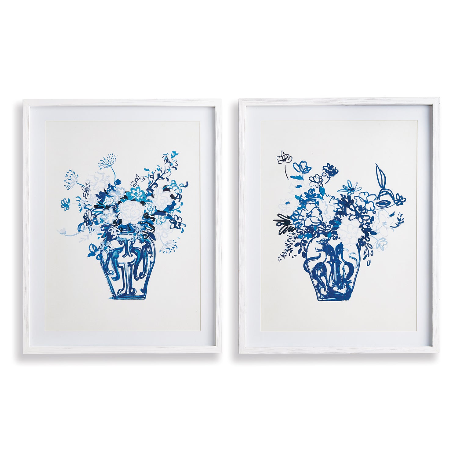 Matched Pair Floral Wall Art Set of 2
