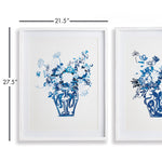 Matched Pair Floral Wall Art Set of 2