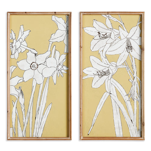 Flowering Amaryllis Print Wall Art Set of 2