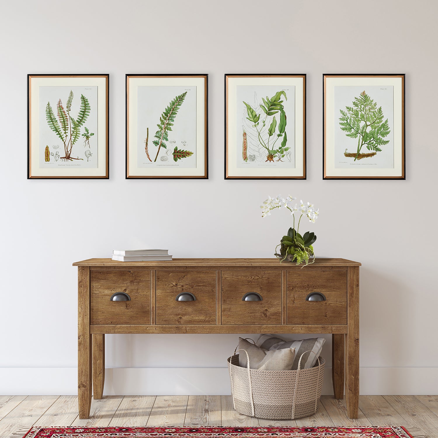 Structural Fern Study Wall Art Set of 4