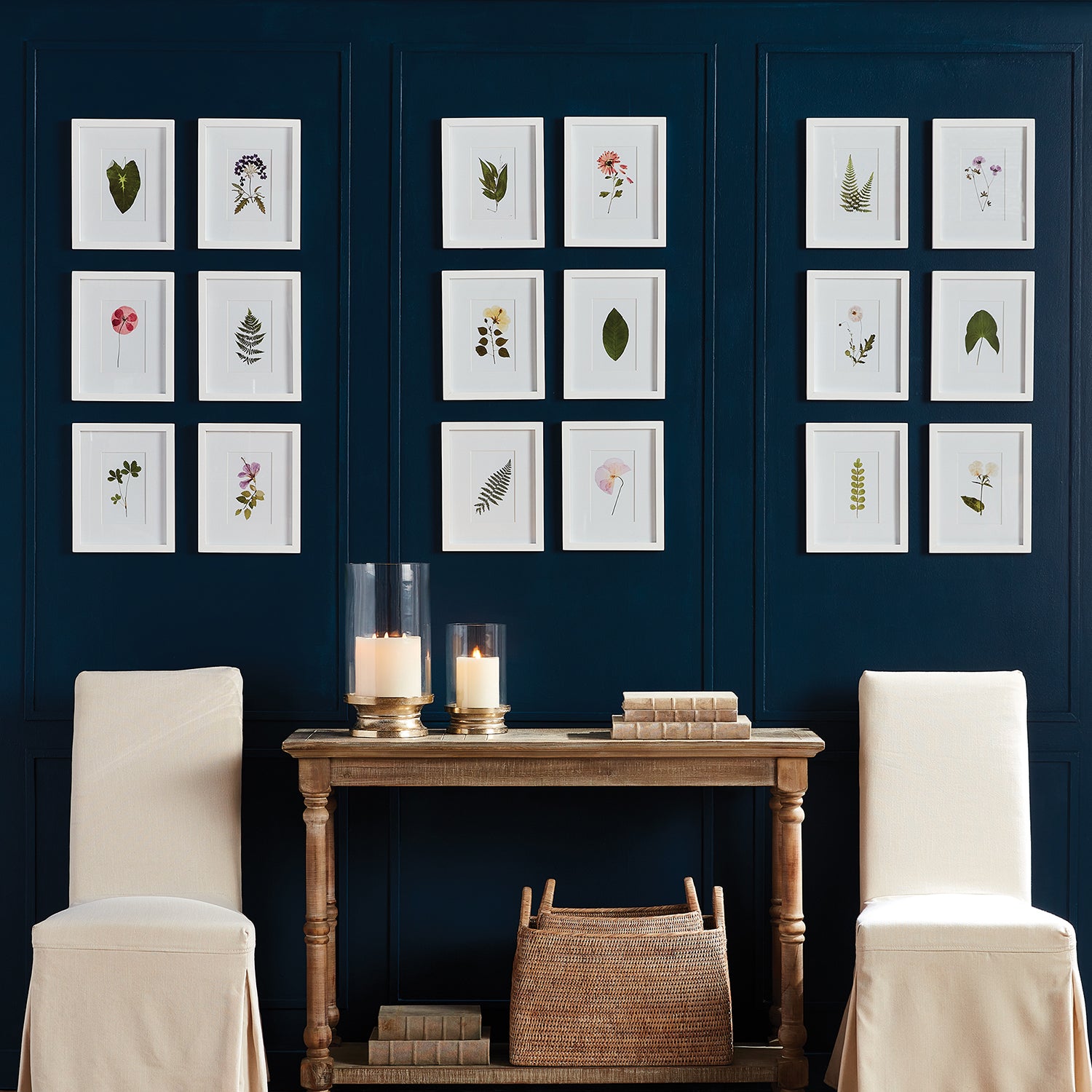 Green Leaf Petite Print Wall Art Set 9