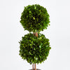 Boxwood Double Sphere Topiary Drop-In Faux Plant